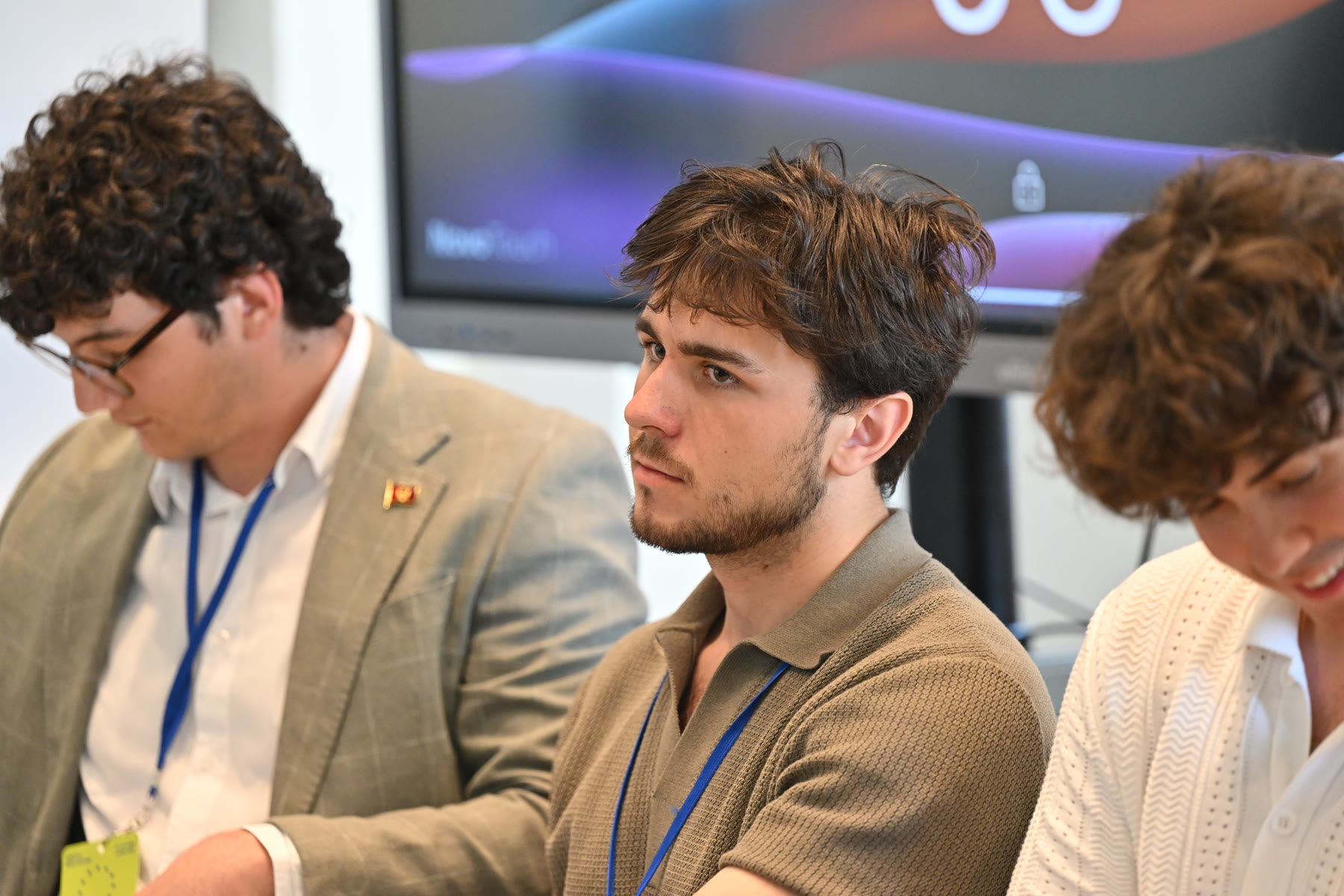 Eduard Hvizdak listening during a session of the Youth Policy Dialogue