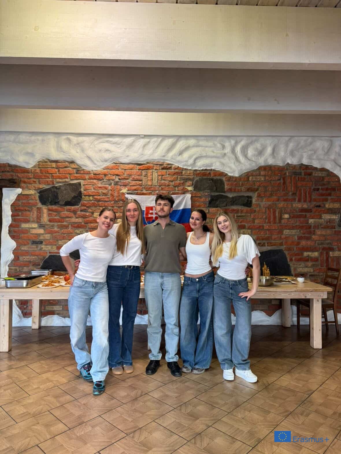 Slovak team preparing food for the Cultural Night